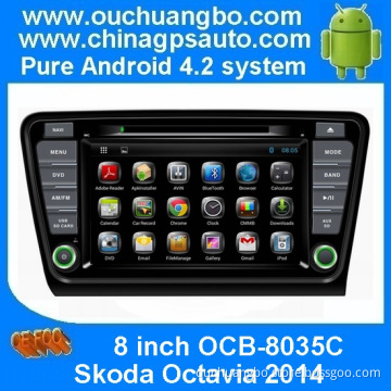 Ouchuangbo Wholesale 7" Car GPS DVD Video Navigation Multimedia for Skoda Octavia 2014